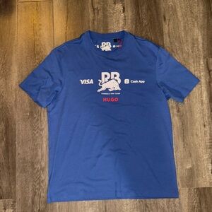 Blue Hugo Boss RB Visa Cash App F1 Graphic T-Shirt